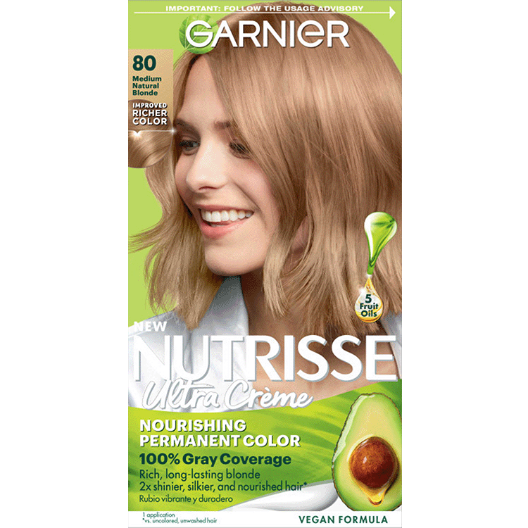 Medium Natural Blonde Hair Color Nutrisse Ultra Creme Nourishing Permanent Color - Garnier